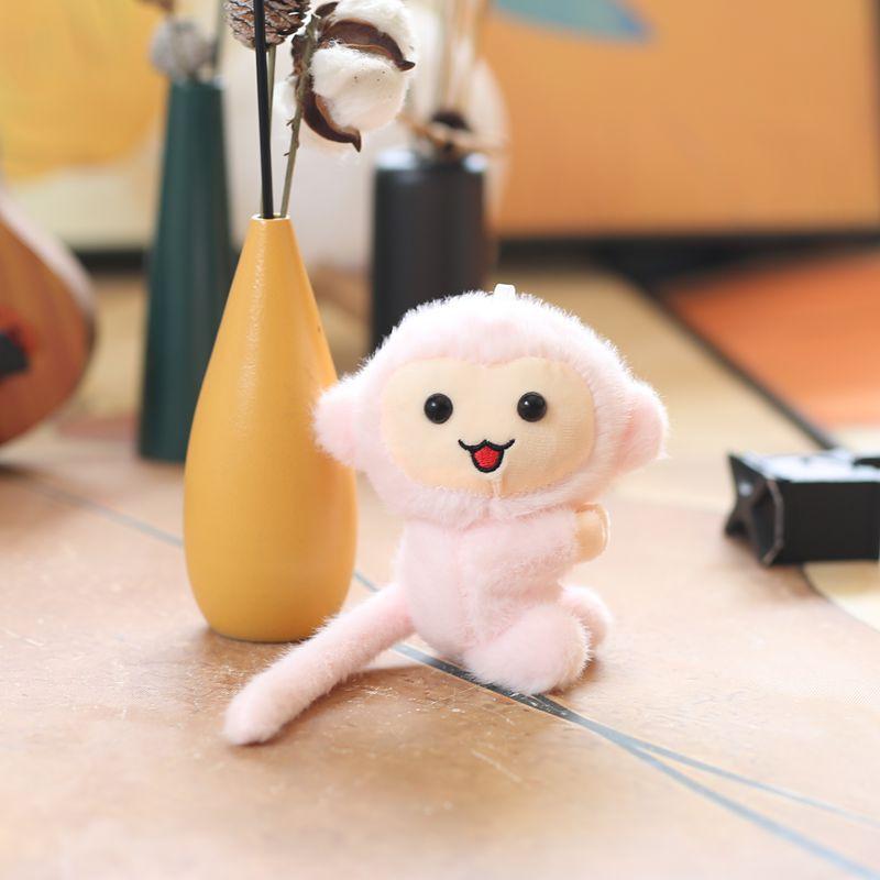

Monkey Keychain Plush Pendant Cartoon Fill Doll Bag Decoration Gift Collection розовый