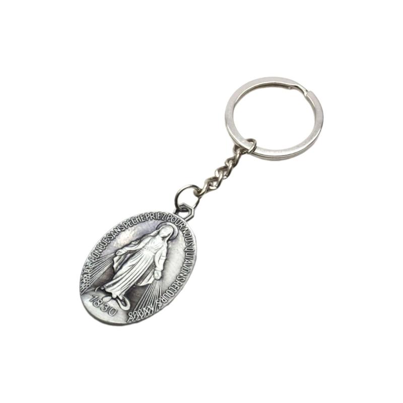 VirginMary Keychains Pendant Key Chain Christian Jewelry Keyring Gift