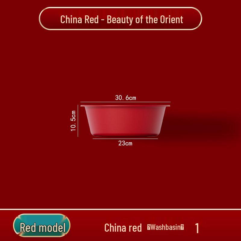 Red Wedding & Housewarming Joy Buckets - Large Plastic Pair in Vibrant Red