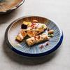 ZISIZ Japanese Retro Scalloped Ceramic Plate
