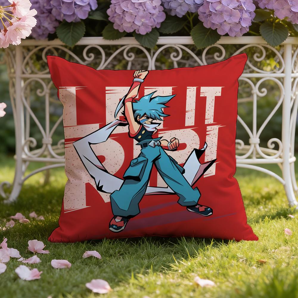 Anime B-Beyblade Cartoon Cushion Cover Home & Car Dual-Scene Pillow Cover: Reversible for Premium Comfort