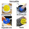 Sponge Kitchen Smiling Sponge Dishwashing Sponge Cloth Strong Scouring Pad Household Kitchen Bathroom Cleaning Wipe Spongesclean