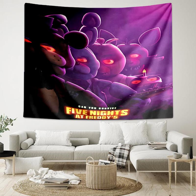 1pc Cartoon Five Nights at Freddys Tapestry, Living Room, Bedroom, Office, Party Decor, Ideal Festive Gift