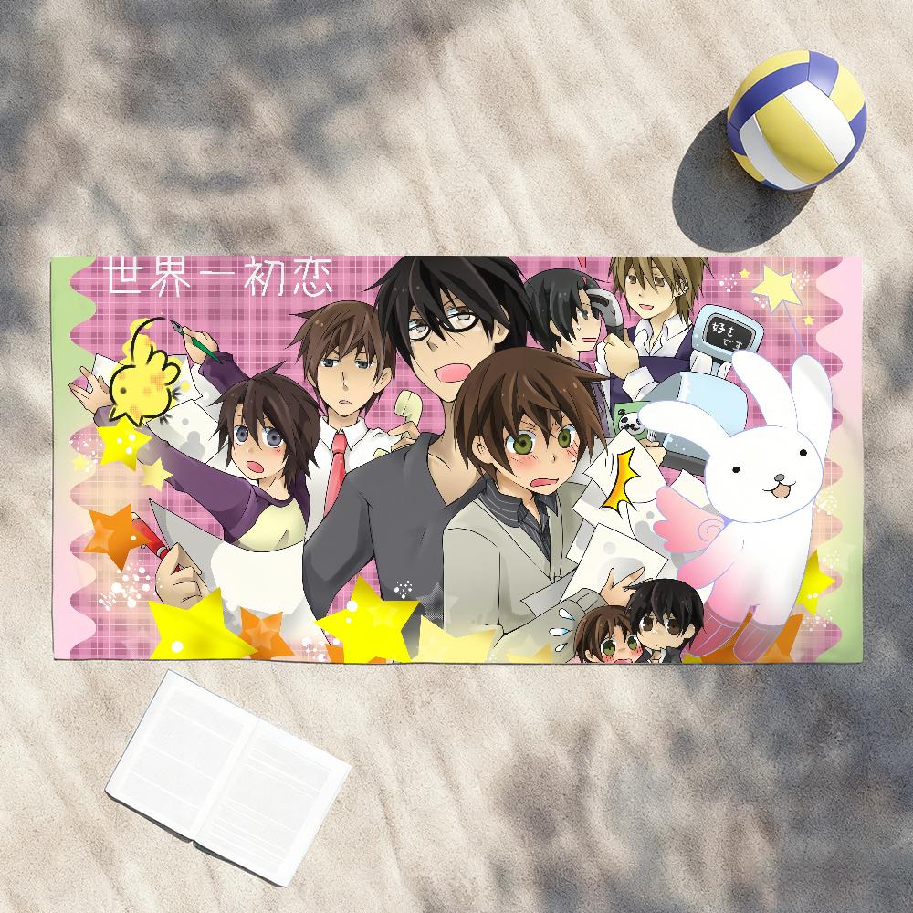 Classic Anime S-Sekai-ichi Hatsukoi Towel Shower Sauna Travel Spa Quick Dry Gym Accessories Soft Large Beach Towels