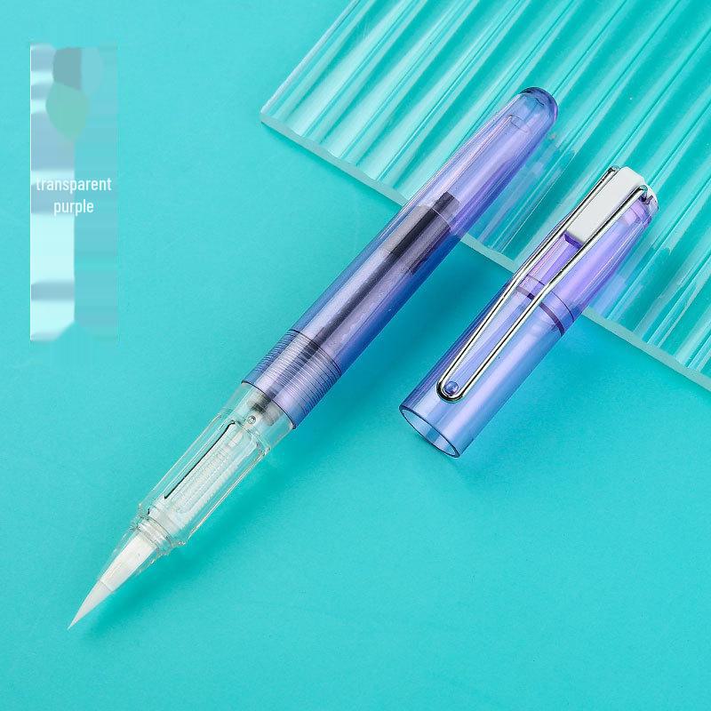 Portable Colored Calligraphy Brush Pen with Piston Fill – Soft, Refillable, Ideal for Script and Scripture Copying