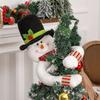 Easy to Install Stuffed Christmas Long Arm Doll Cute Reusable Santa Claus Pendant DIY Snowman Doll Ornament Photographic Props