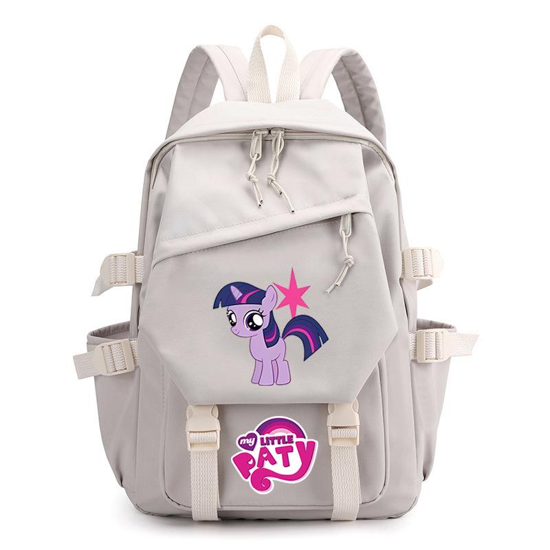 Pony Poly Rainbow Pony Printed Student School Bag Large Capacity Primary And Secondary School Student School Bag Children'S Backpack