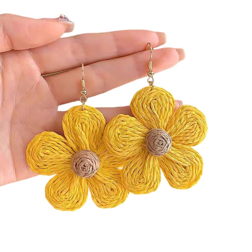 Geometric Flower Earrings Beach Bohemian Styles Drop Earrings Comfortable Wear for Trendy Fashion Lovers Daily Use