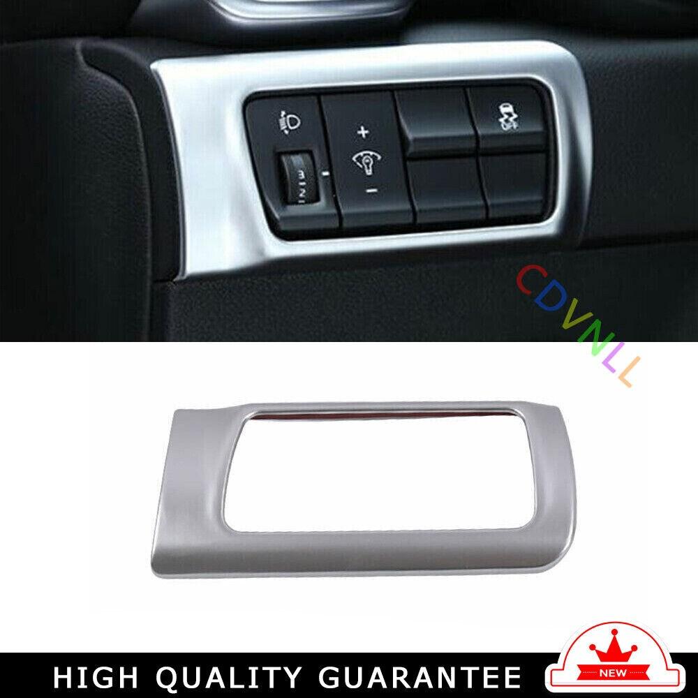 Inner Headlight Button Frame Cover Trim For Kia Sportage 2017-2020 Matte Silver