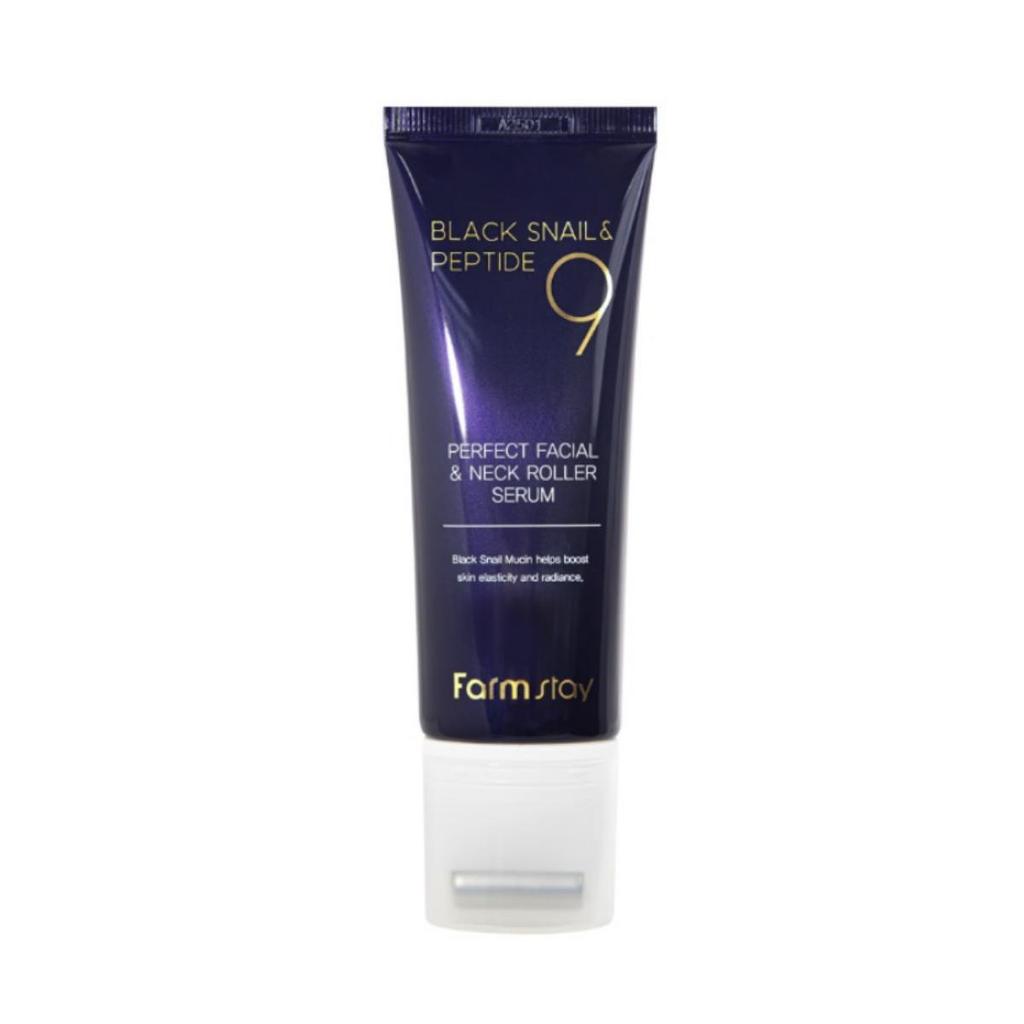 [Farmstay] Black Snail & Peptide 9 Perfect Facial & Neck Roller Serum 100ml