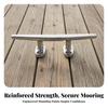 316 Stainless Steel Boat Dock Cleats | MirrorPolished Finish, Flat Cleat, for Boats 8inch Slide