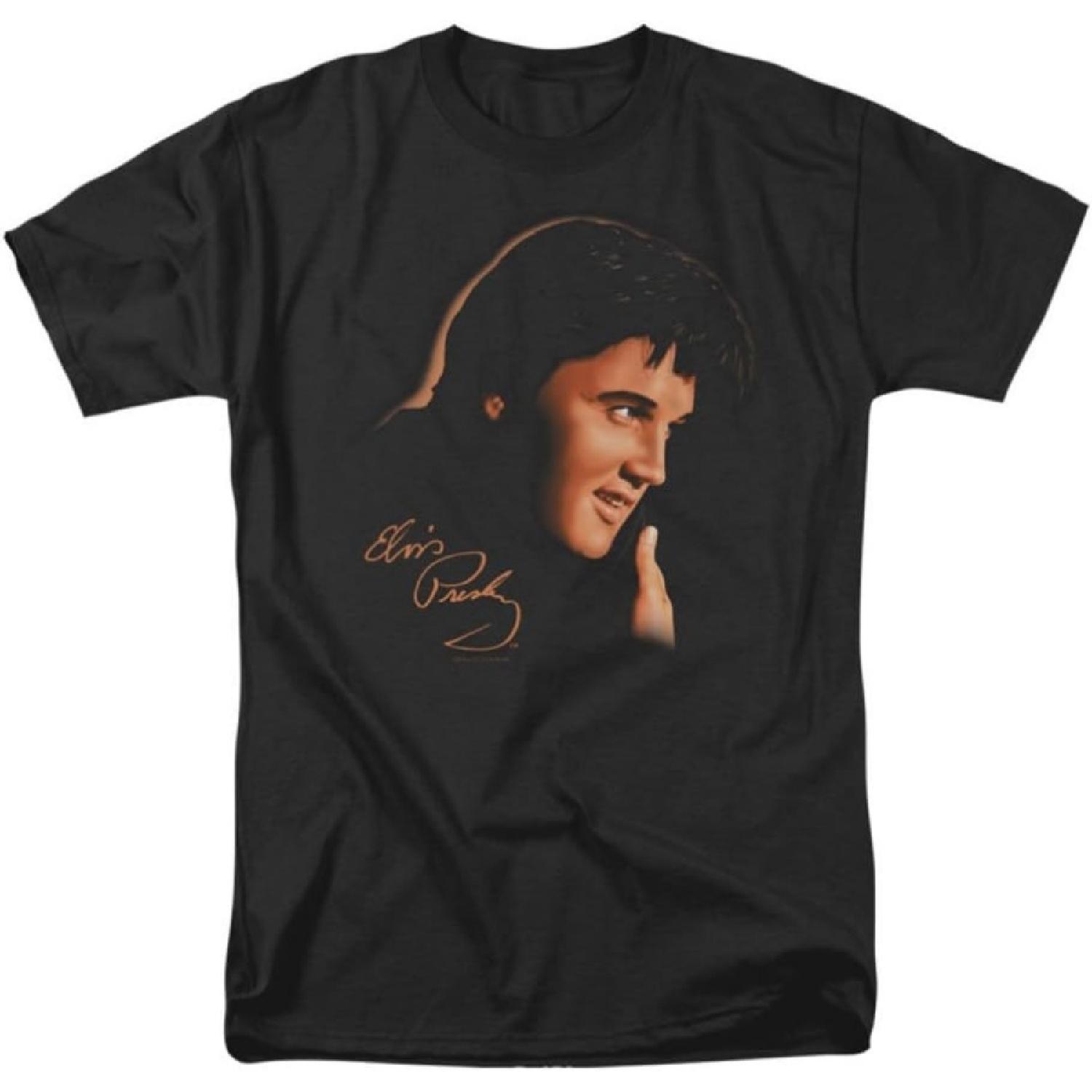 Elvis Presley Warm Portrait Officially Licensed Adult T Shirt Black S