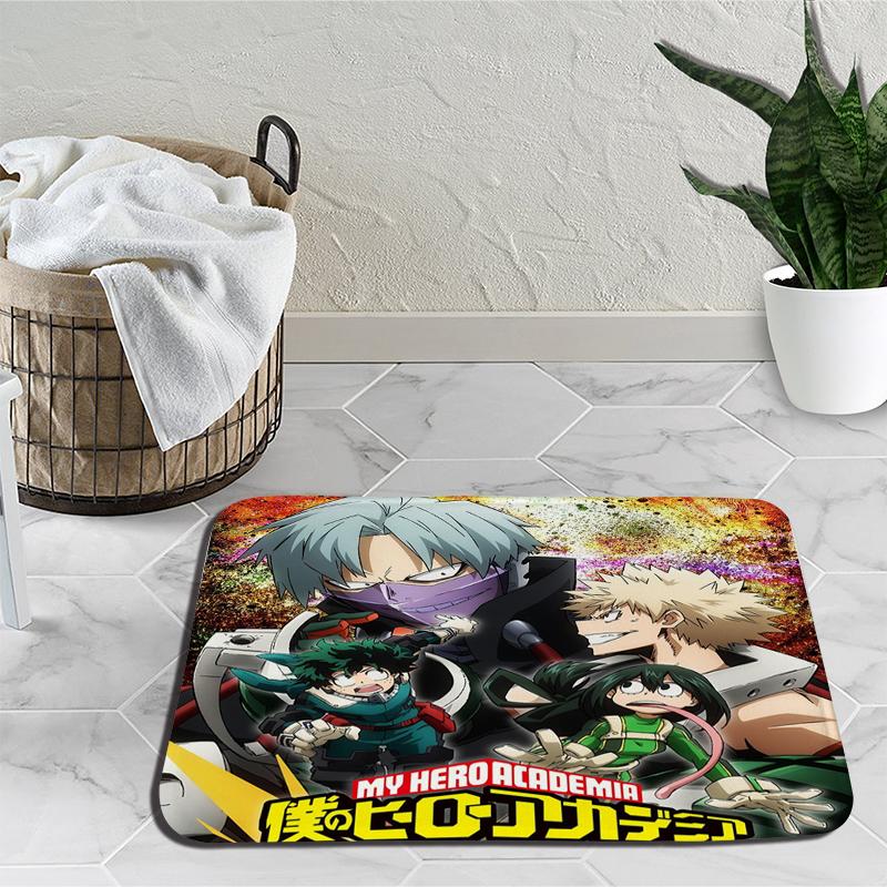 Amime meu herói academia tapetes deku midoriya izuku bakugou tapete dos desenhos animados quarto sala de estar macio antiderrapante área