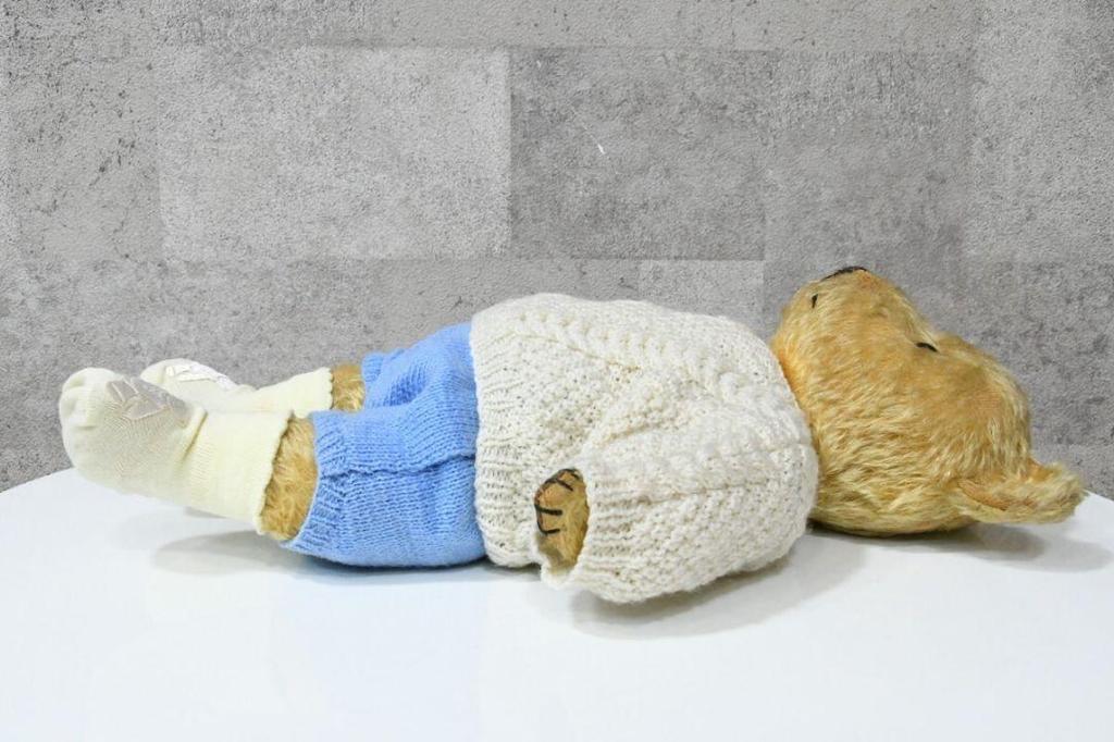 [USED] tr0680 Teddy Bear Doll Stuffed Animal Interior Bear Doll Rare