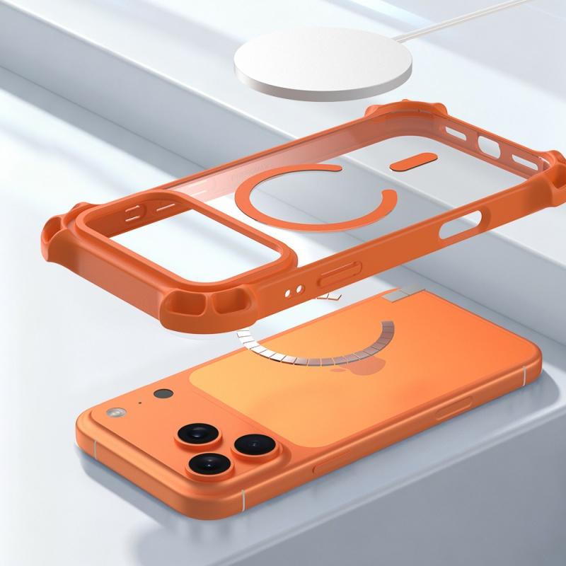 Luxury Drone Corners Shockproof for Magsafe Armor Case for iPhone 17 16 15 14 13 12 11 Pro Max Magnetic Clear Hard Phone Cover