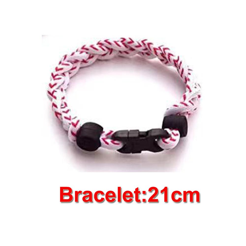 Baseball Bracelet Necklace Three Braided Rope Tornado Necklaces Sports Titanium Necklace Baseball Rope Necklaces for Men Boys