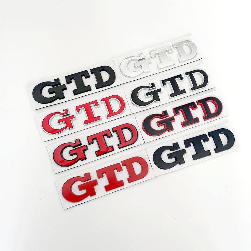 1Pc 3D Metal Letters Car Rear Trunk Badge GTD Logo Emblem For Volkswagen VW Golf 7 6 5 4 GTD Sticker MK2 MK4 MK5 MK6 MK7 Accessories