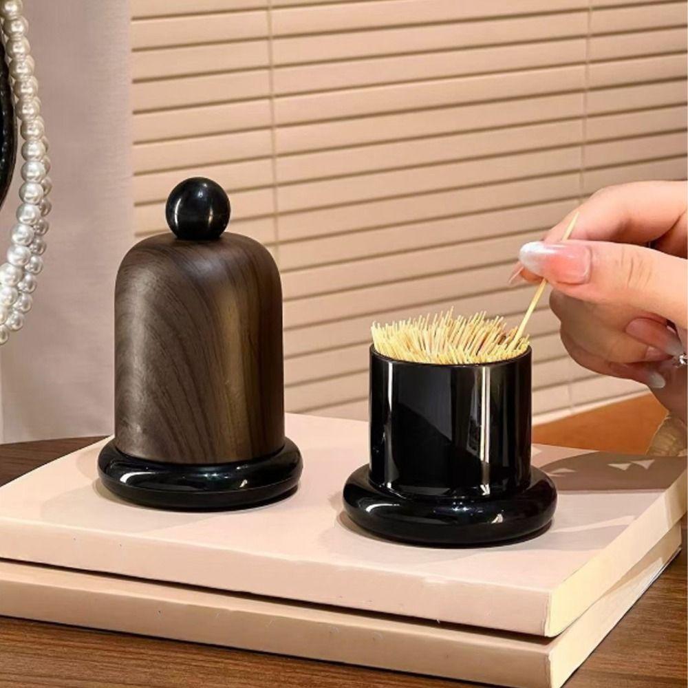 With Ball Top Toothpick Box Retro Cotton Swab Storage Box Toothpick Holder  Kitchen Accessory