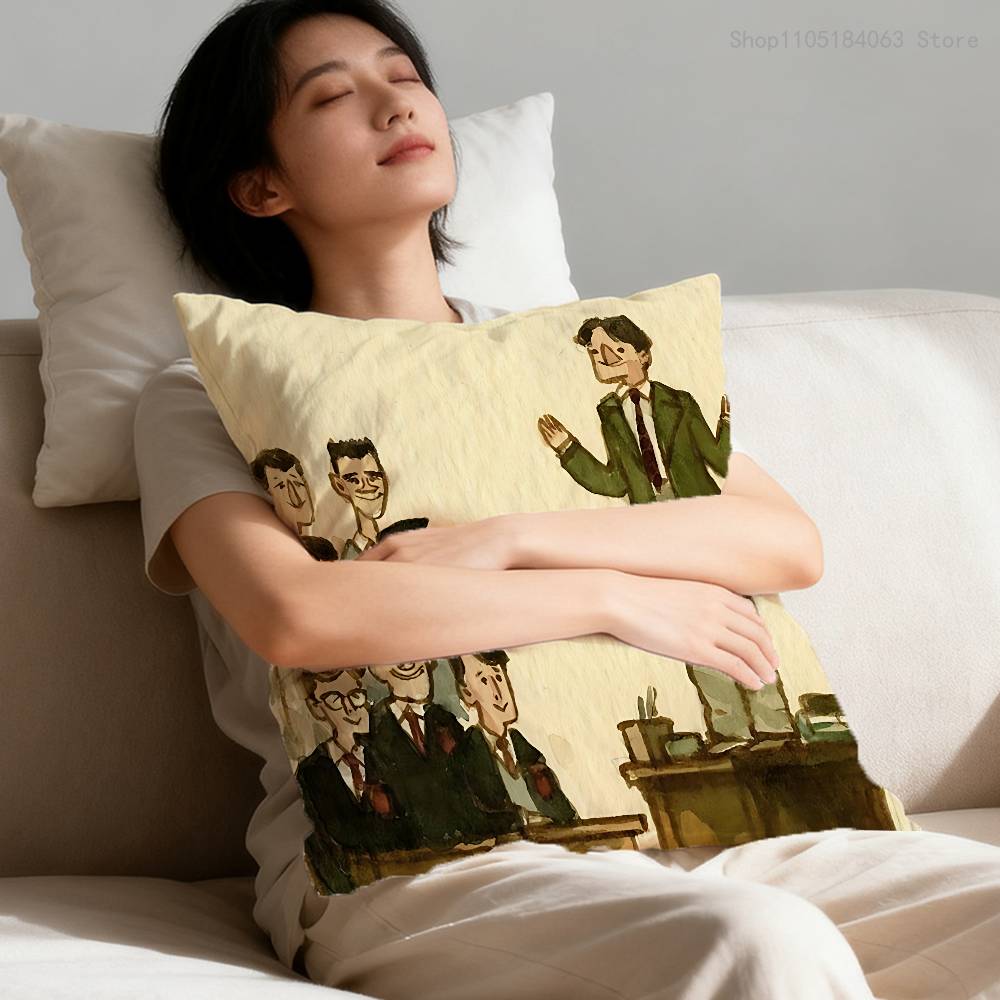 D-Dead P-Poets S-Society Pillow Case Print Polyester Fiber 40X40 cm Home Sofa Throw Cushion Cover Decoration