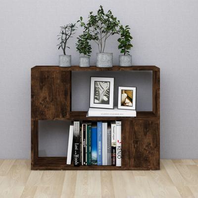 Bookshelf Room Divider Smoked Oak 80 X 24 X 63 Cm