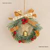 Imitation Noble Mini Christmas Wreath Car Ornament: Festive Window Display Pendant