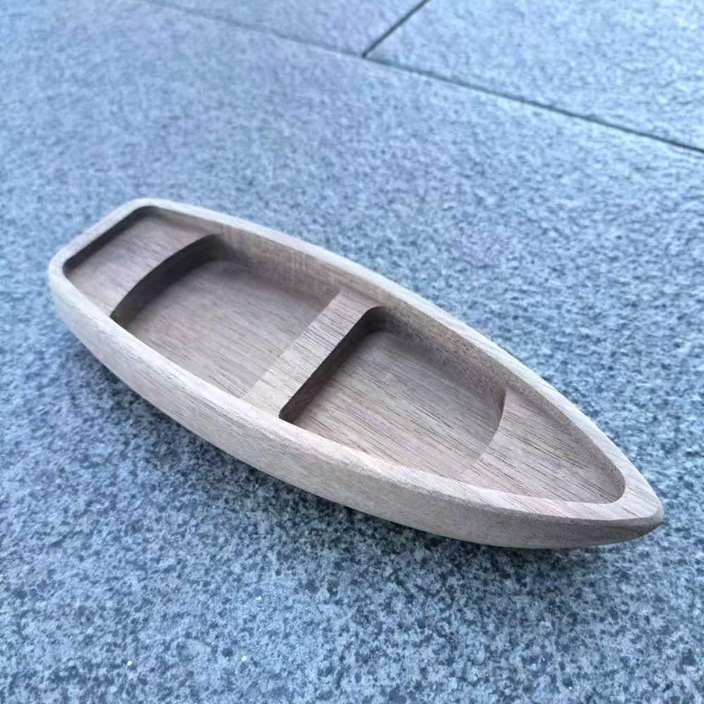Mini Canoe Wooden Boat Model Vintage Decor Boat Model Ornaments Fishing Boat Decor Office Bedroom