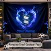Wall Hanging Tapestry Custom NameBIRMINGHAM CITY Pattern Personalized Printed Fabric Wall Decor