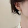 French Resort Style Shell & Tassel Earrings with Cat's Eye Stone and Gauze, High-End Women's Ear Ornaments.