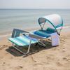 Beach Chair with Canopy Foldable Design Reclining