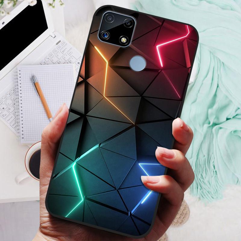 Pro Realme C25s pouzdro Soft TPU silikonový kryt na telefon pro OPPO Realme C25 pouzdro Bumper C25S RMX3195 C 25S nárazuvzdorný kryt Coque