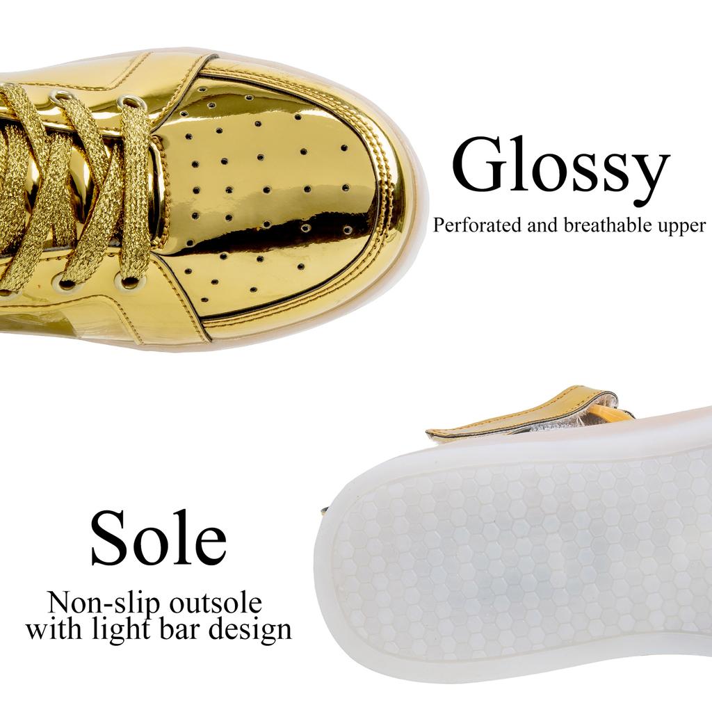 Kids High-tops Lights Up Shoes USB Charger Basket LED Children Shoes Trendy Kids Luminous Sneakers Sports Tennis Shoes