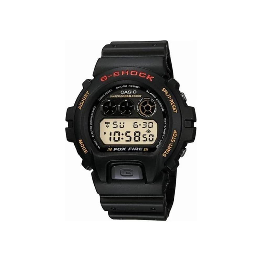 Мужские часы Casio G-Shock DW-6900B-9 Черный корпус из смолы Водонепроницаемые Цифровой хронометр