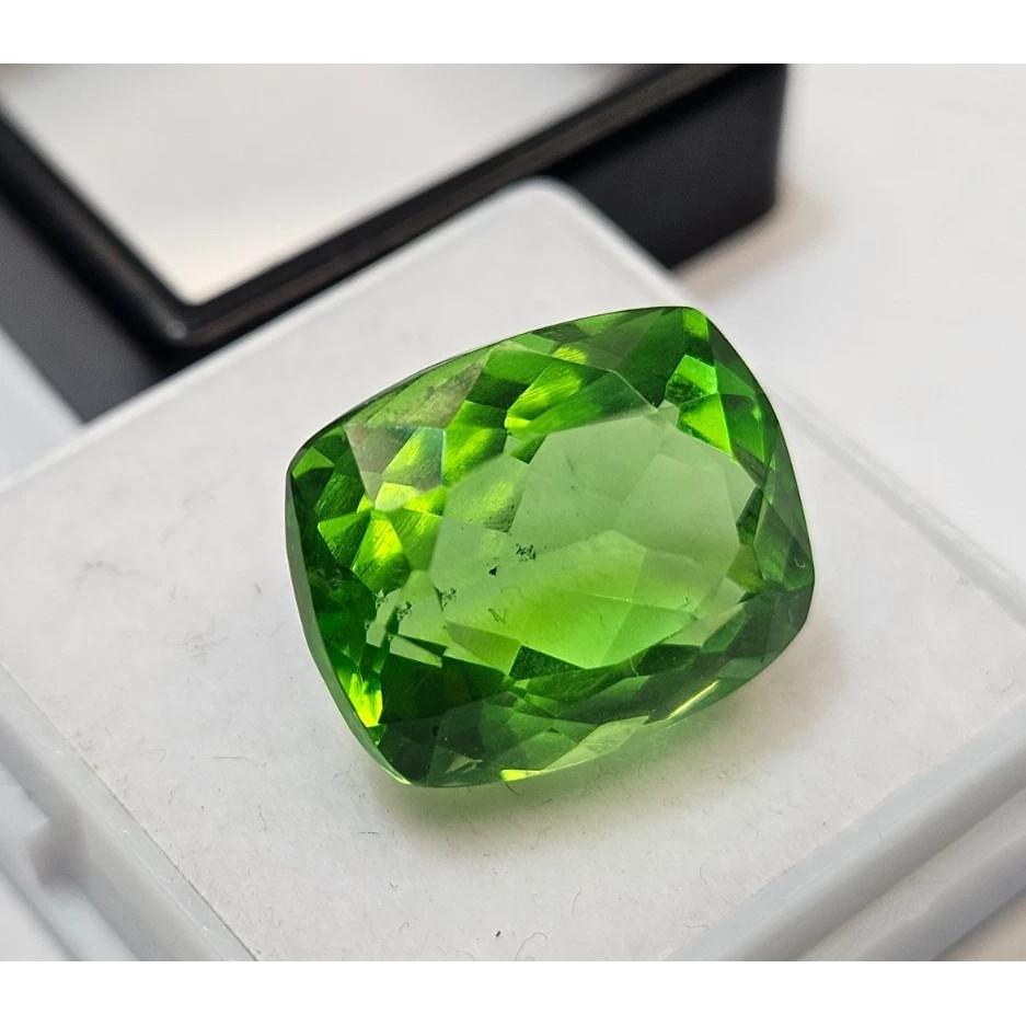 Natural Green Peridot Cushion Cut 10-11 Ct Beautiful Certified Loose Gemstone