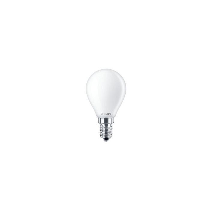 PHILIPS LED Classic 40W Sphérique E14 Blanc Chaud Dépolie Non Dimmable