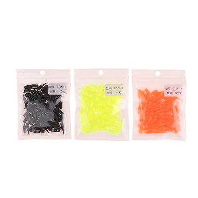 100Pcs/Pack Plastic Fishing Float Drift Tail Conspicuous Beans Connectors For Lightstick Fishing Float Bobber Accessories