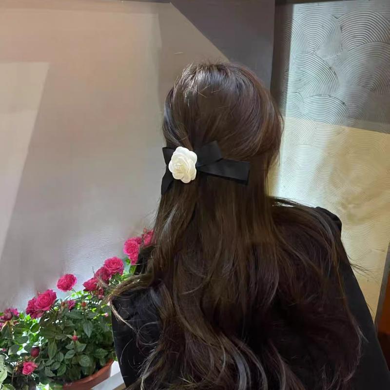 Retro Camellia Bow Brooch Version College Style Women S Suit Shirt Skirt Fashion Versatile Collar Pin Brooch Accessories one size