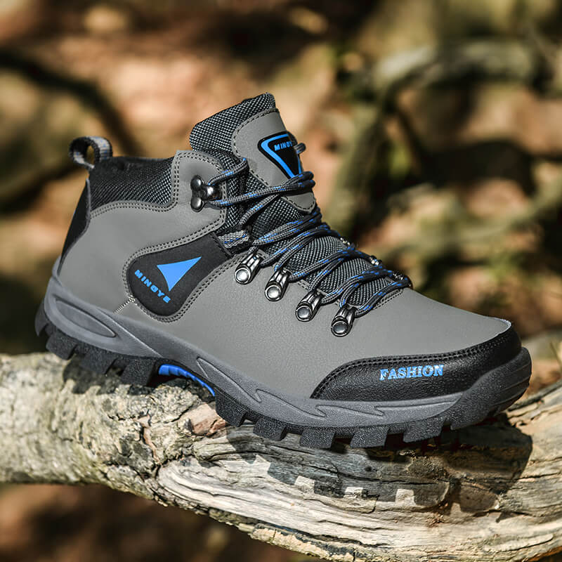 Ghete de drumeție pentru toate anotimpurile pentru bărbați, ghete de drumeție de exterior cu vârf înalt din piele, adidași de drumeție de exterior din piele, ghete tactice Gobi