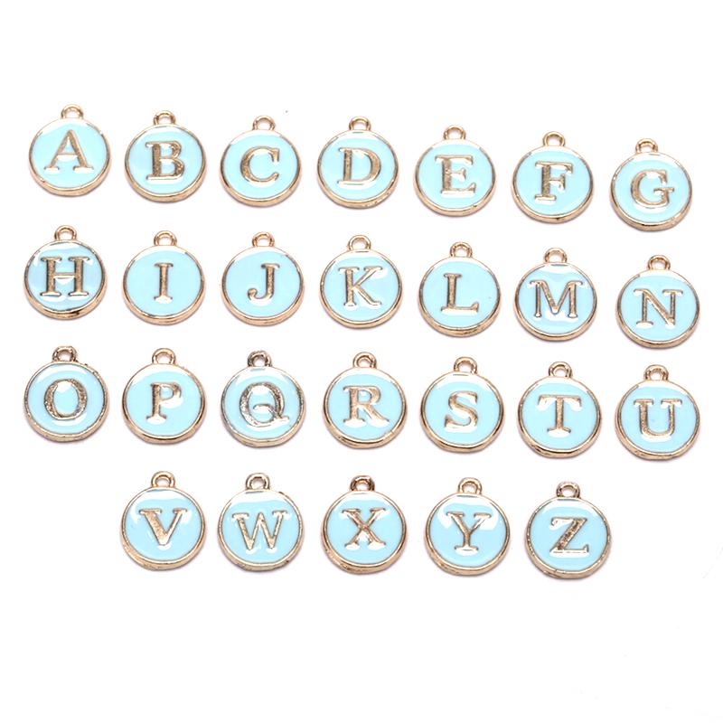 26 Pièces Breloques Lettre Alphabet Bracelet Lettre Initiale Bijoux Bricolage Fabrication Artisanale