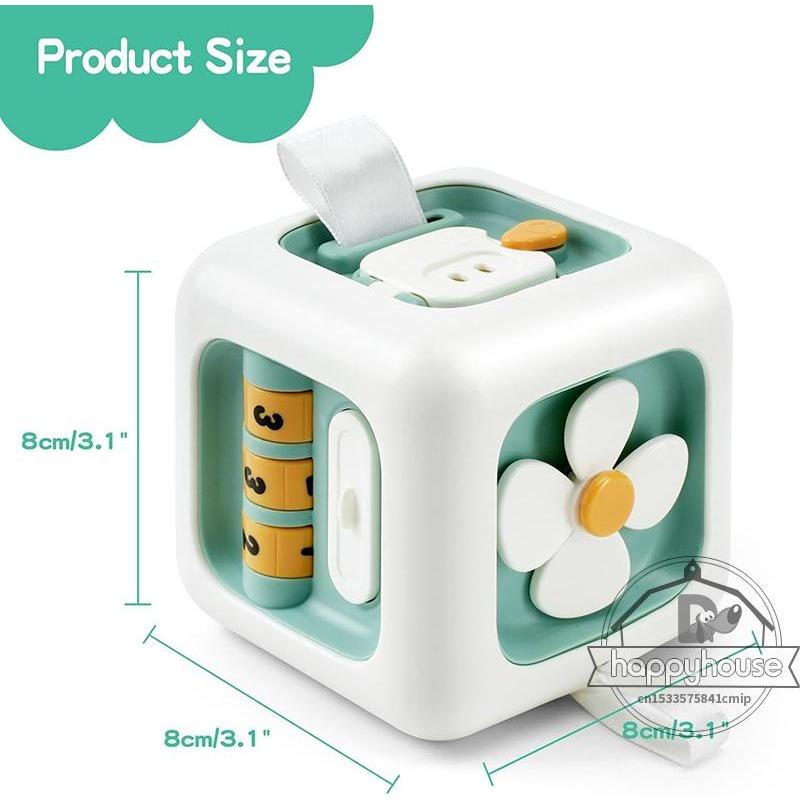 Activity Busy Cube Sensory Toys for Toddlers Montessori Toys for 1 Year Old Travel Toys Educational Learning Toy for 12-18 Month