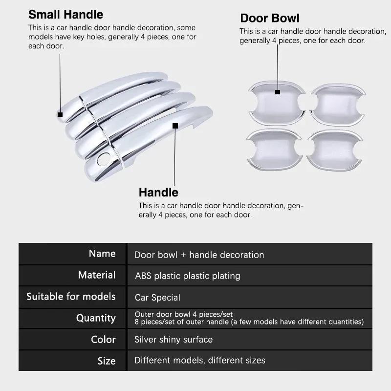 for Citroen C3 SC 2010 2011 2012 2013 2014 2015 2016 Chrome Door Handle Cover Car Accessories Stickers Rustproof Catch Retrofit