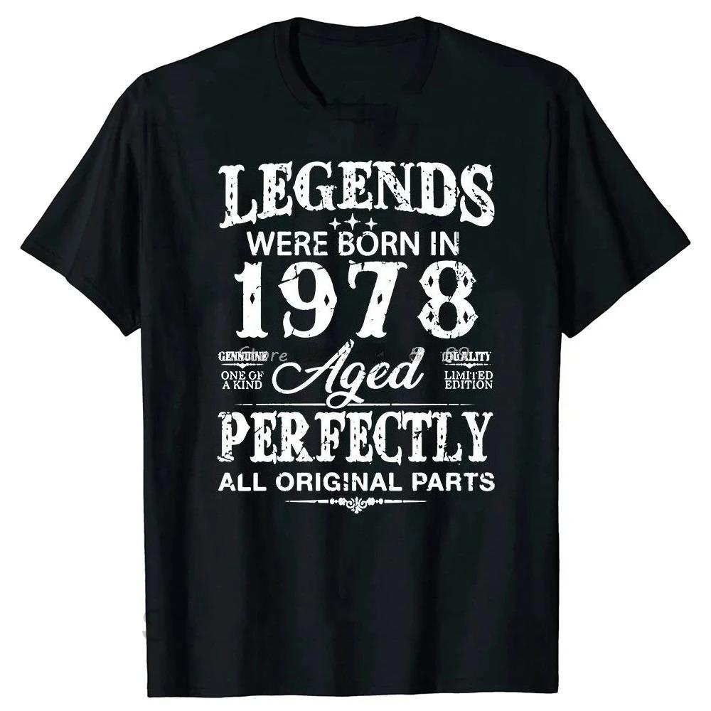 Novelty Vintage Made In 1978 46th 46 Years Old T Shirt Streetwear Short Sleeve Birthday Gifts Summer Style Tshirt Mens Clothing S