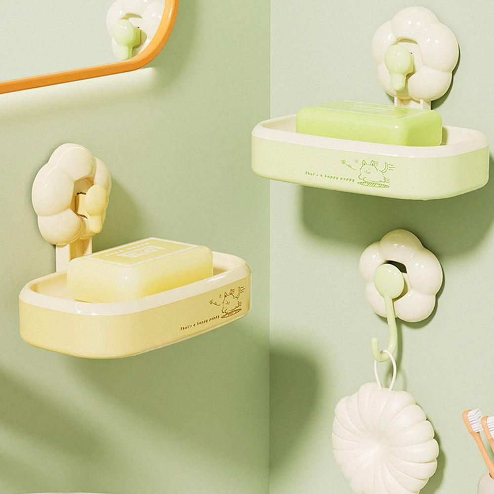 Flower Soap Holder No Punching Soap Storage Shelf  for Bathroom Kitchen Organizer