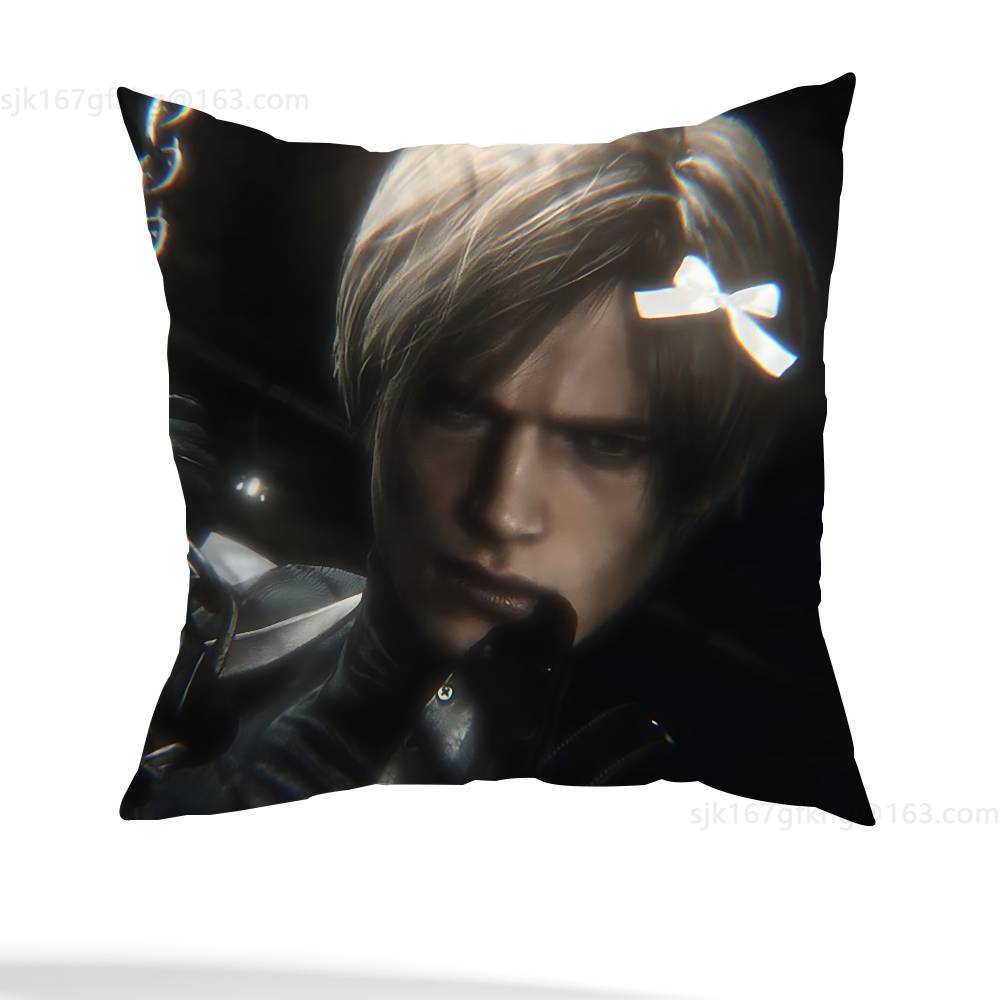 

Наволочка L-Leon Kennedy Квадратна Двосторонній Друк Короткий Плюш Подушка-Подушка для Дивана Спальня Приліжковий 18x18Inch