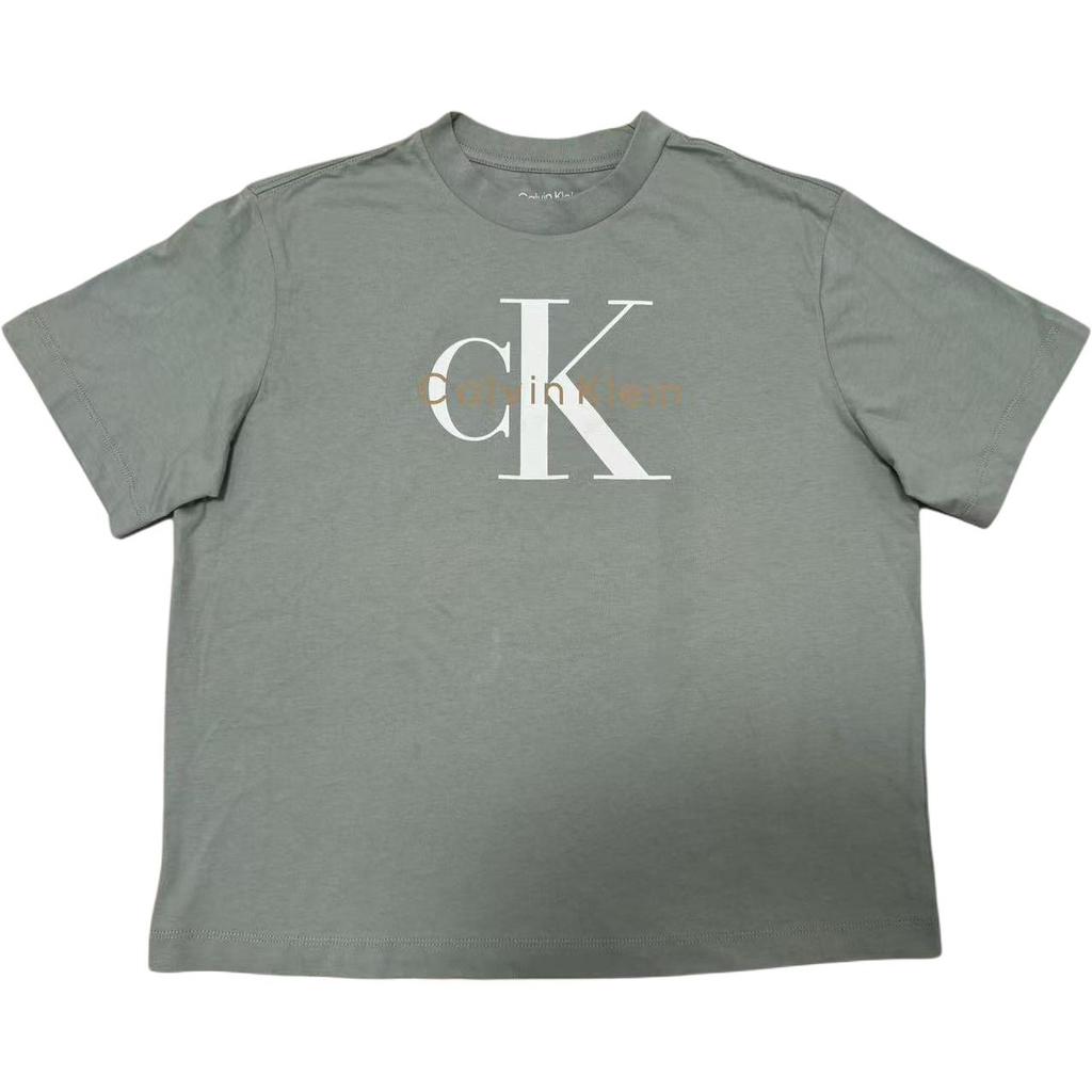 Calvin Klein Comfortable Minimalist Letter Round Neck Versatile Short Sleeve T-Shirt Men Tops 81WP403-340