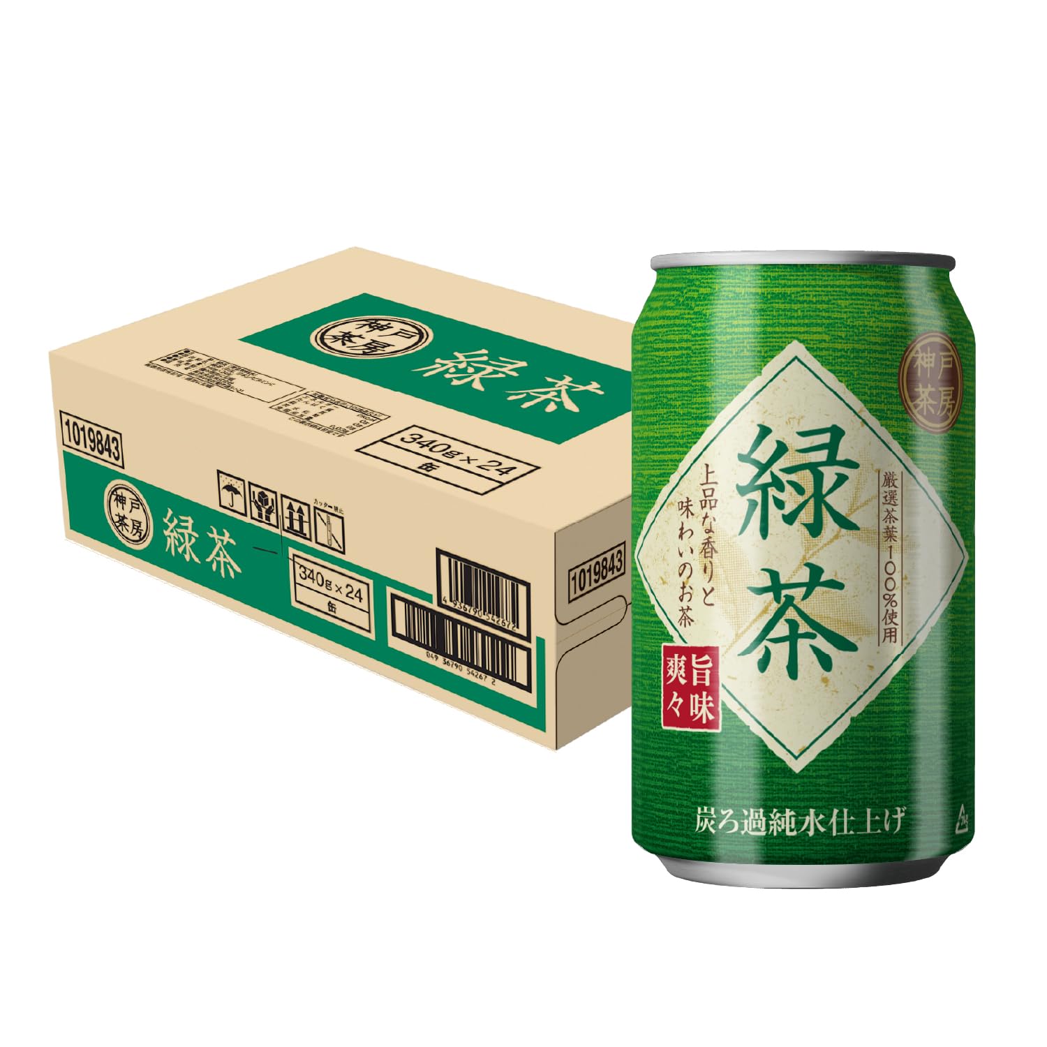 Kobe Sabo Green 340g 24 domestically bulk Tea, cans, cans, produced, purchase.