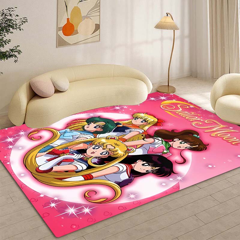 The New 2026 Pretty Guardian Sailor Moon Rug Is Suitable for Home Décor In Game Rooms, Bedrooms, Living Rooms, Sofa Areas, and