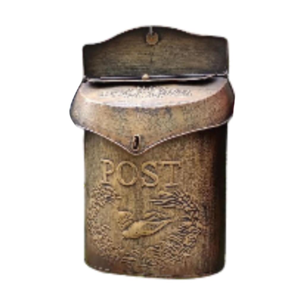 Wall Mounted Mailbox Post Magazines Box Letter Box Catcher Shabby Chic Mailbox for Garden Gate Office House Outside Front Door