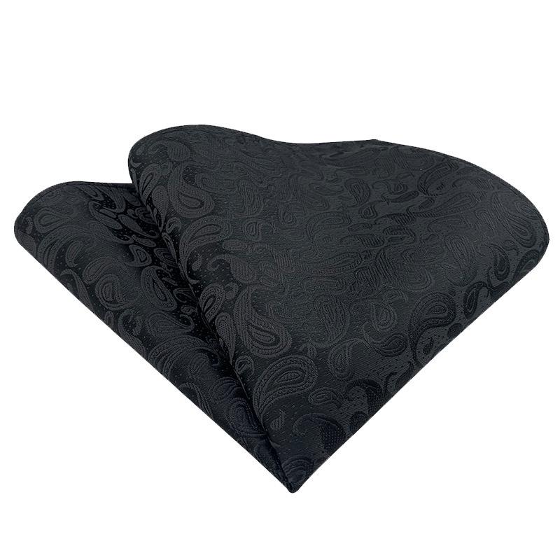 2025 Men's Versatile Floral Solid Color Polyester Pocket Square