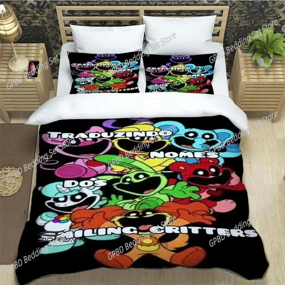 3D Print Cartoon S-smiling critters 3D Duvet Cover Bedding Set Comforter Linen Pillowcases Home Decor Single Double King Queen