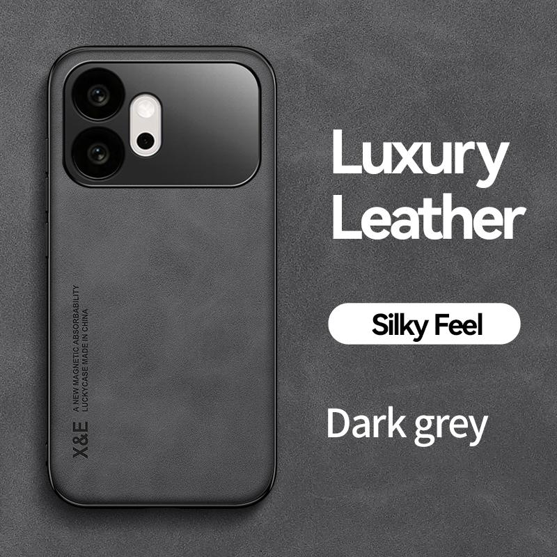 KEYSION Luxus Retro PU-Leder Handyhülle für HONOR 600 Pro 5G Silikon+PC Stoßfeste Handy-Rückabdeckung für Huawei Honor 600 5G